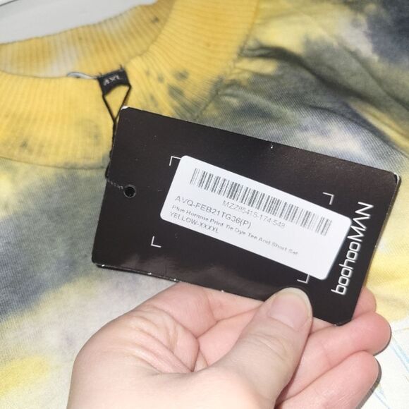 New Boohoo Man Homme Tie Dye T-Shirt 4XL - Picture 4 of 14